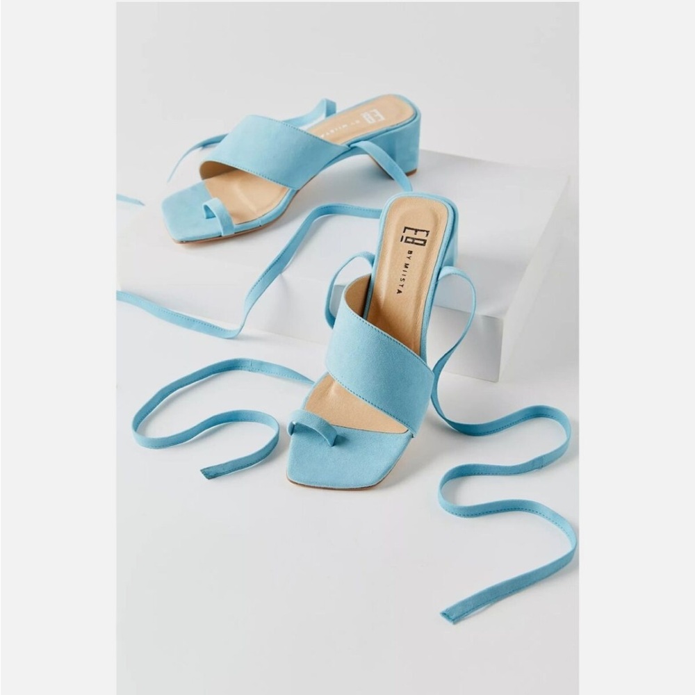 miista baby blue wrap sandal - arihi style